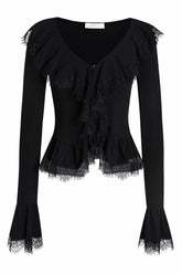 Midnight Dream Lace Trimmed Top
